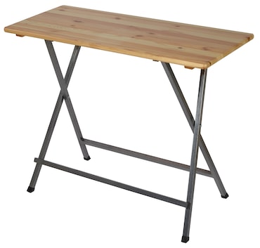 Klappbarer Bistro-Stehtisch 140x60 cm, Kiefernholz/Stahl