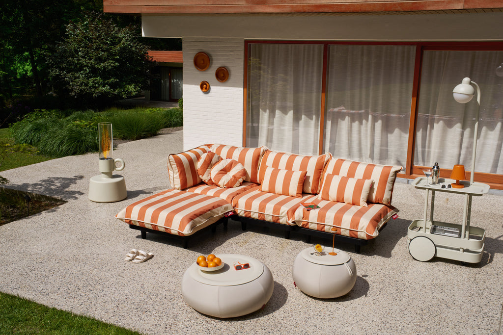 Fatboy King Pillow stripe orange creme