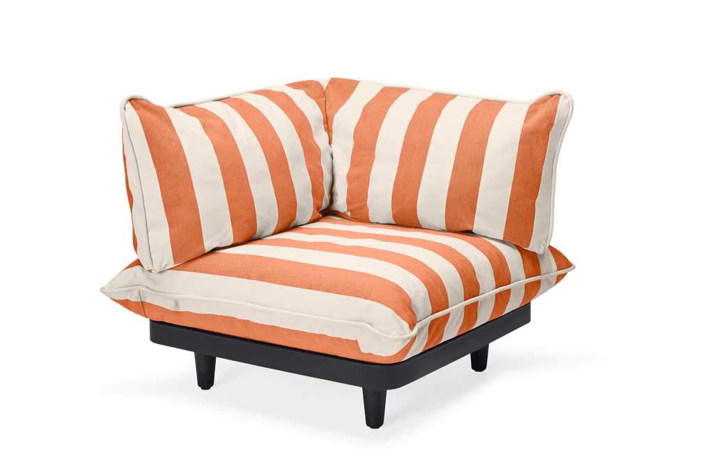 Fatboy Paletti Corner Seat Stripe Orange Creme (LEFT)