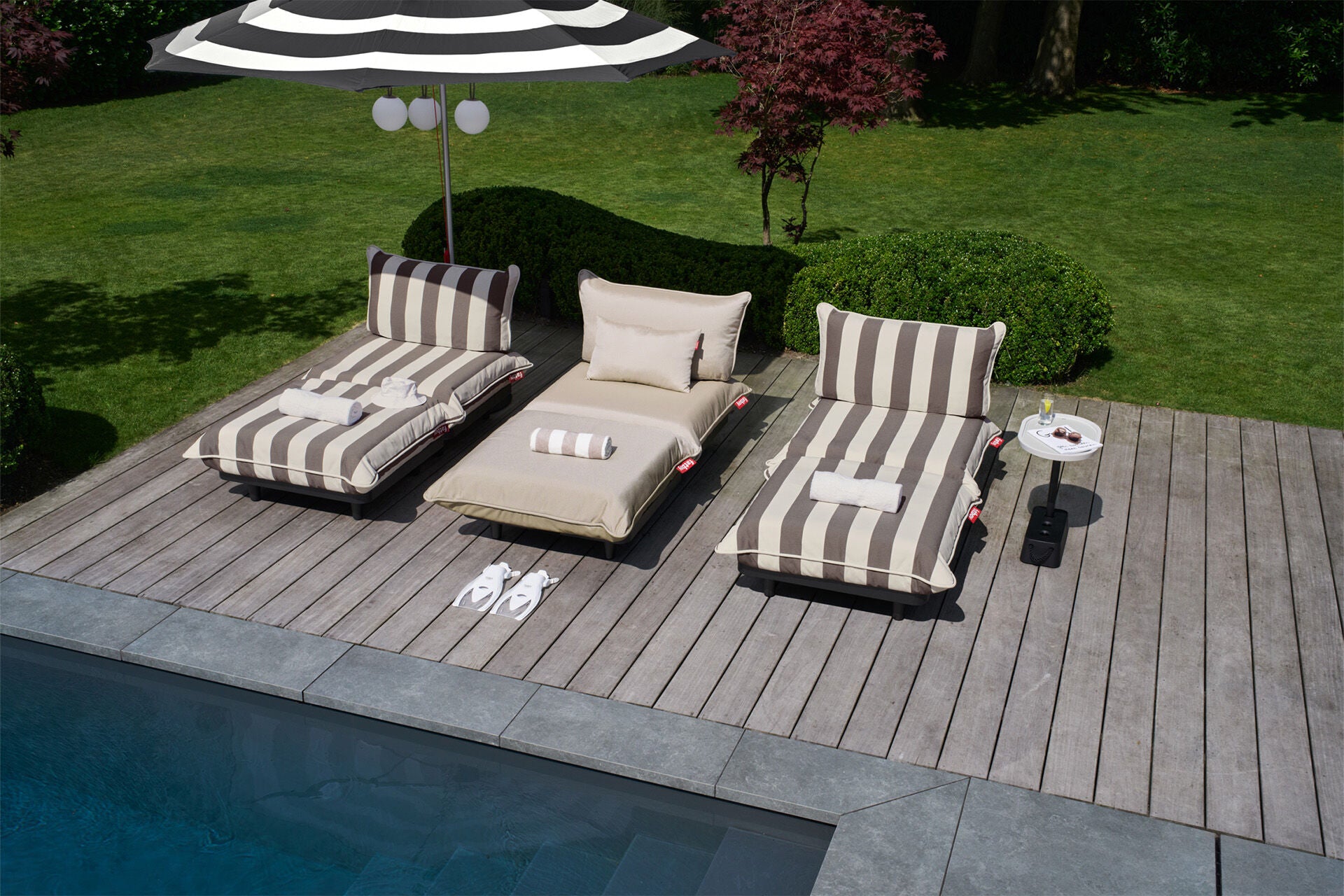 Fatboy Paletti Daybed Stripe Cacao
