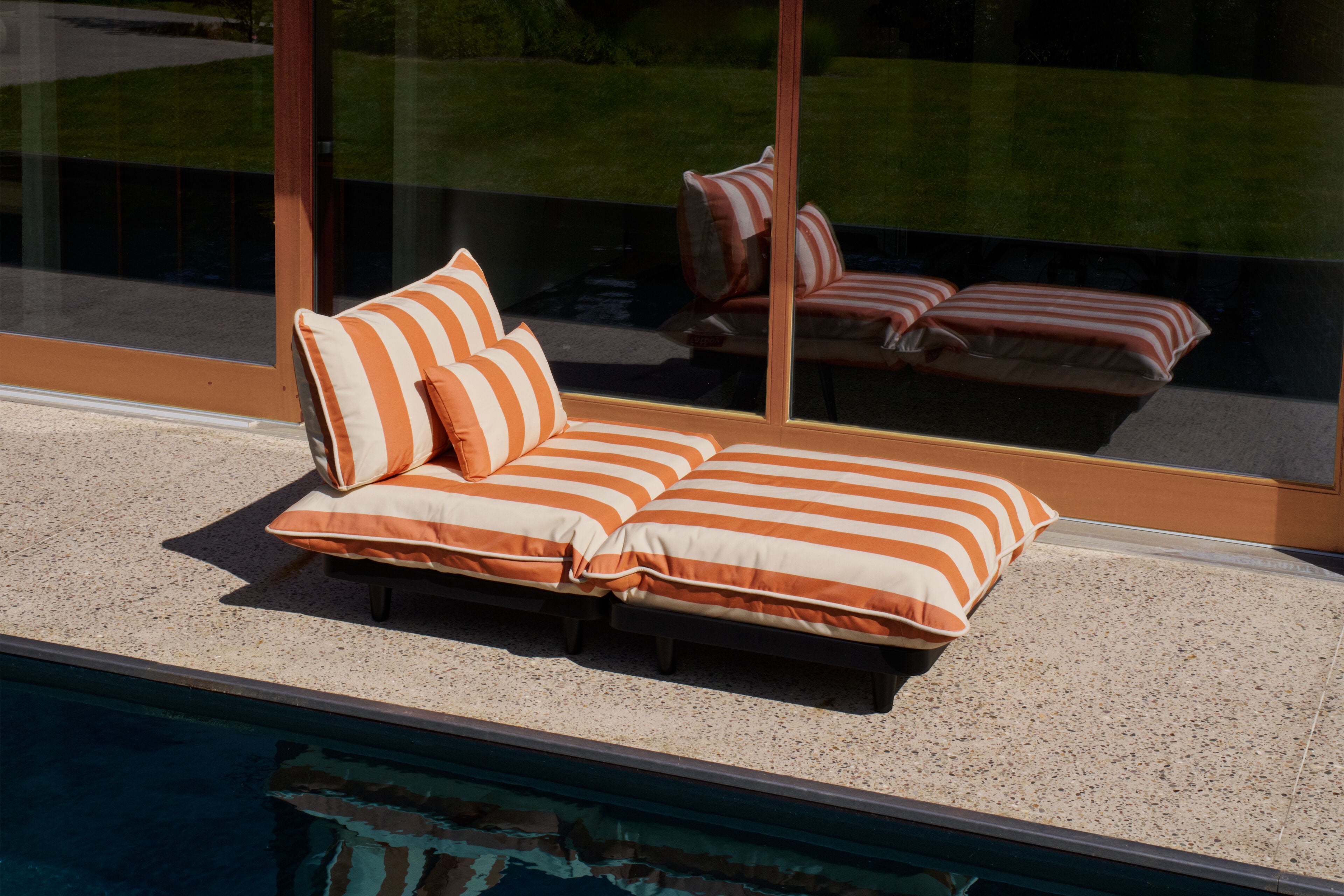 Fatboy Paletti Hocker Stripe Orange Creme