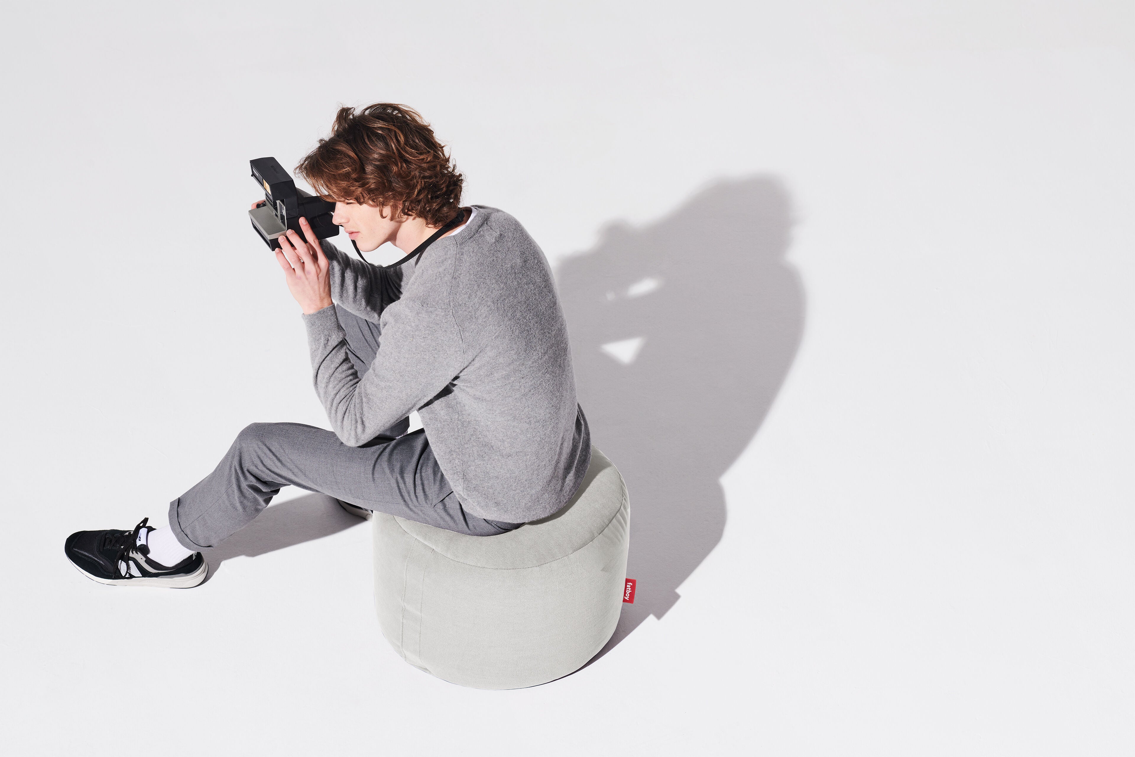Fatboy Point Canvas Hocker Cool Grey