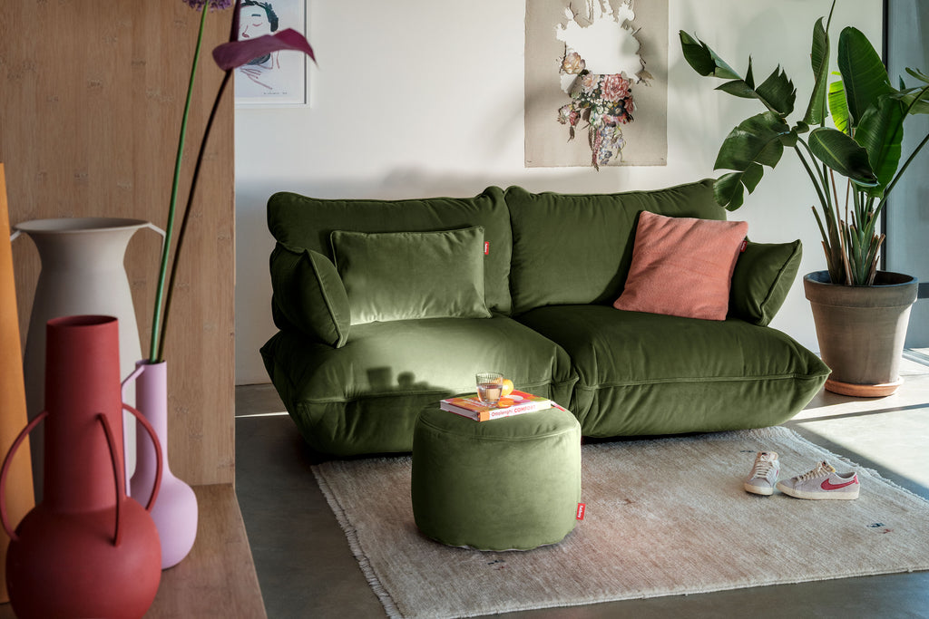 Fatboy Point Velvet Hocker Deep Green