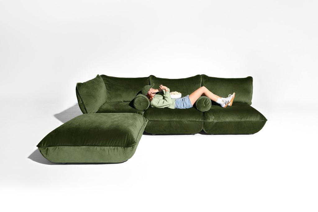 Fatboy Puff Rolster Pillow Velvet Kissen Petrol