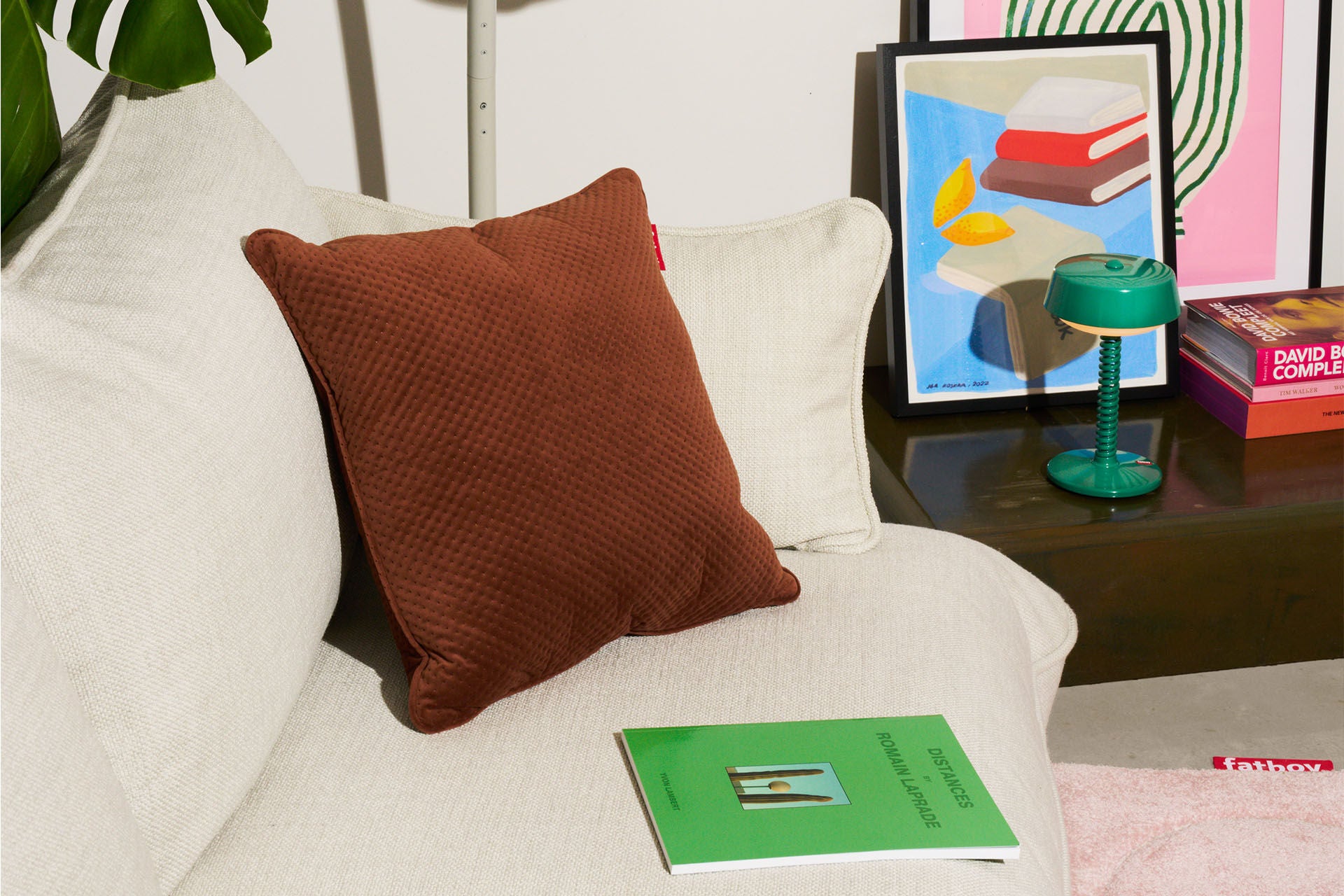 Fatboy Square Pillow Royal Velvet Kissen Tobacco