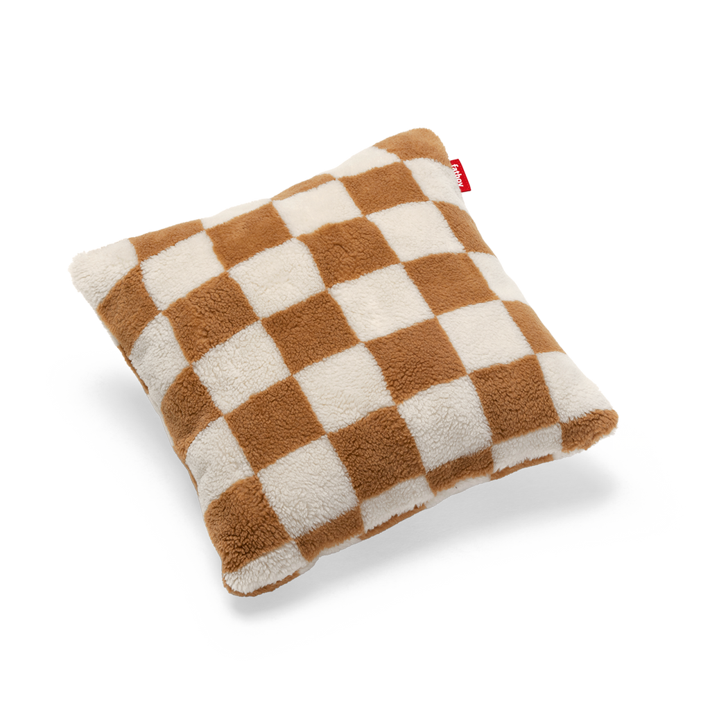 Fatboy Square Pillow Teddy Kissen Black Ecru