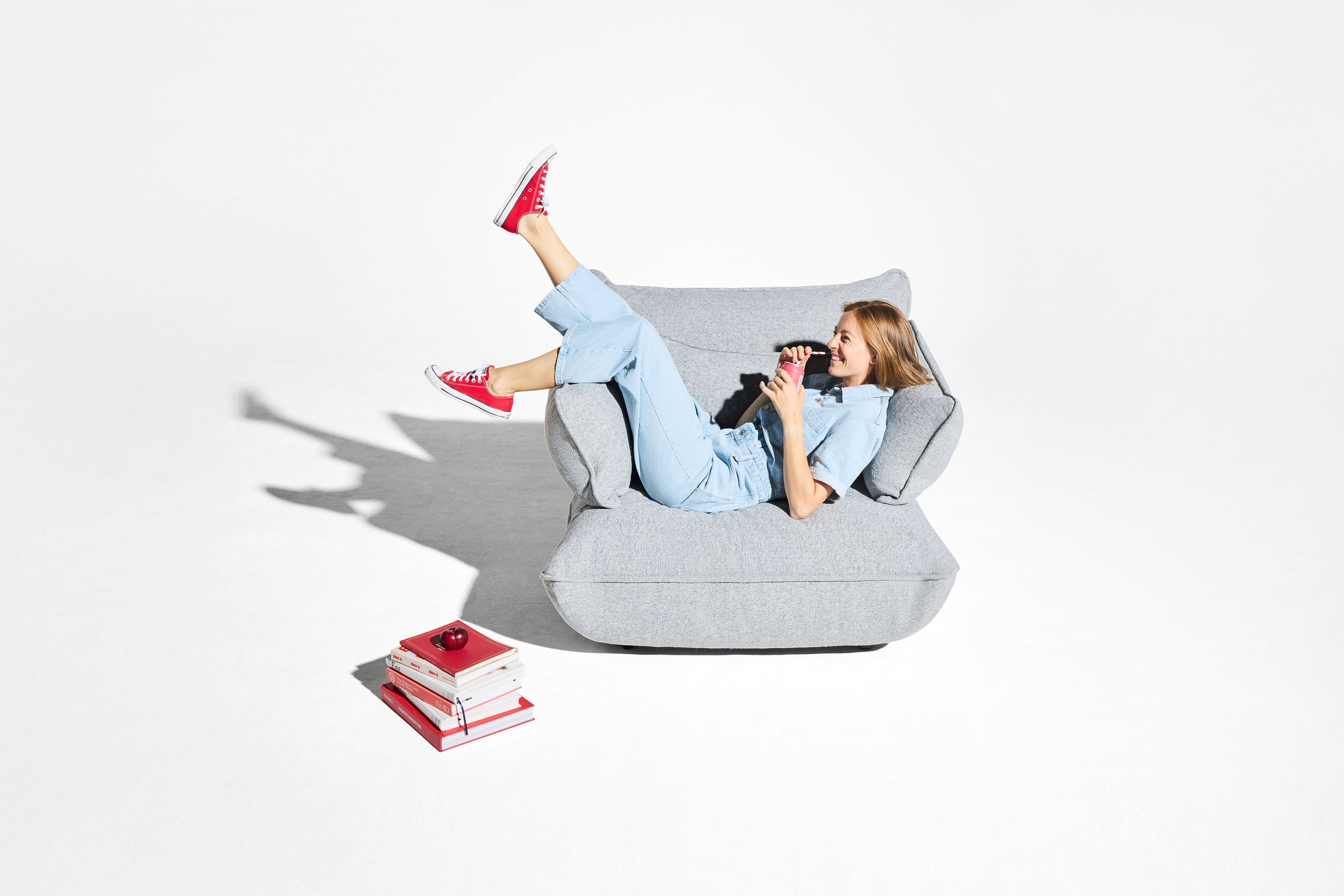 Fatboy Sumo Loveseat Boucle Light Grey Melange
